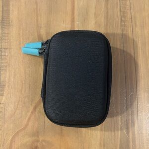 Compact Black Zippered Pouch (2x3 inches)